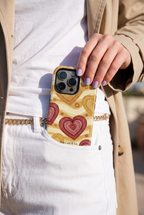 Cloud Skin Case for iPhone 14 to 17 Series|  Layers of Love Print | Premium 3D Hard Shell Cover