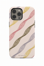 Cloud Skin Case for iPhone 14 to 17 Series| Rhythmic Ribbons Print | Premium 3D Hard Shell Cover