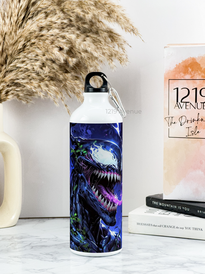 750ml Printed Hooked-Up Water Bottle |Venom Print | For Kids, School, Sports | Sipper Bottle with Carry Hook, Durable & Stylish