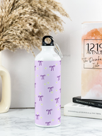 750ml Hooked-Up Water Bottle | Meadows Bows Print | Leak Proof | Printed Bottle with Carry Hook, Durable & Stylish