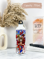 750ml Hooked-Up Water Bottle | Luffy Print | Leak Proof | Printed Bottle with Carry Hook, Durable & Stylish