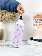 750ml Hooked-Up Water Bottle | Meadows Bows Print | Leak Proof | Printed Bottle with Carry Hook, Durable & Stylish