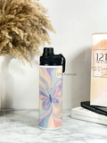 Tank-Sip Bottle 750ml |Butterfly Aura Print | Leak Proof | Printed Bottle with Carry Hook, Durable & Stylish