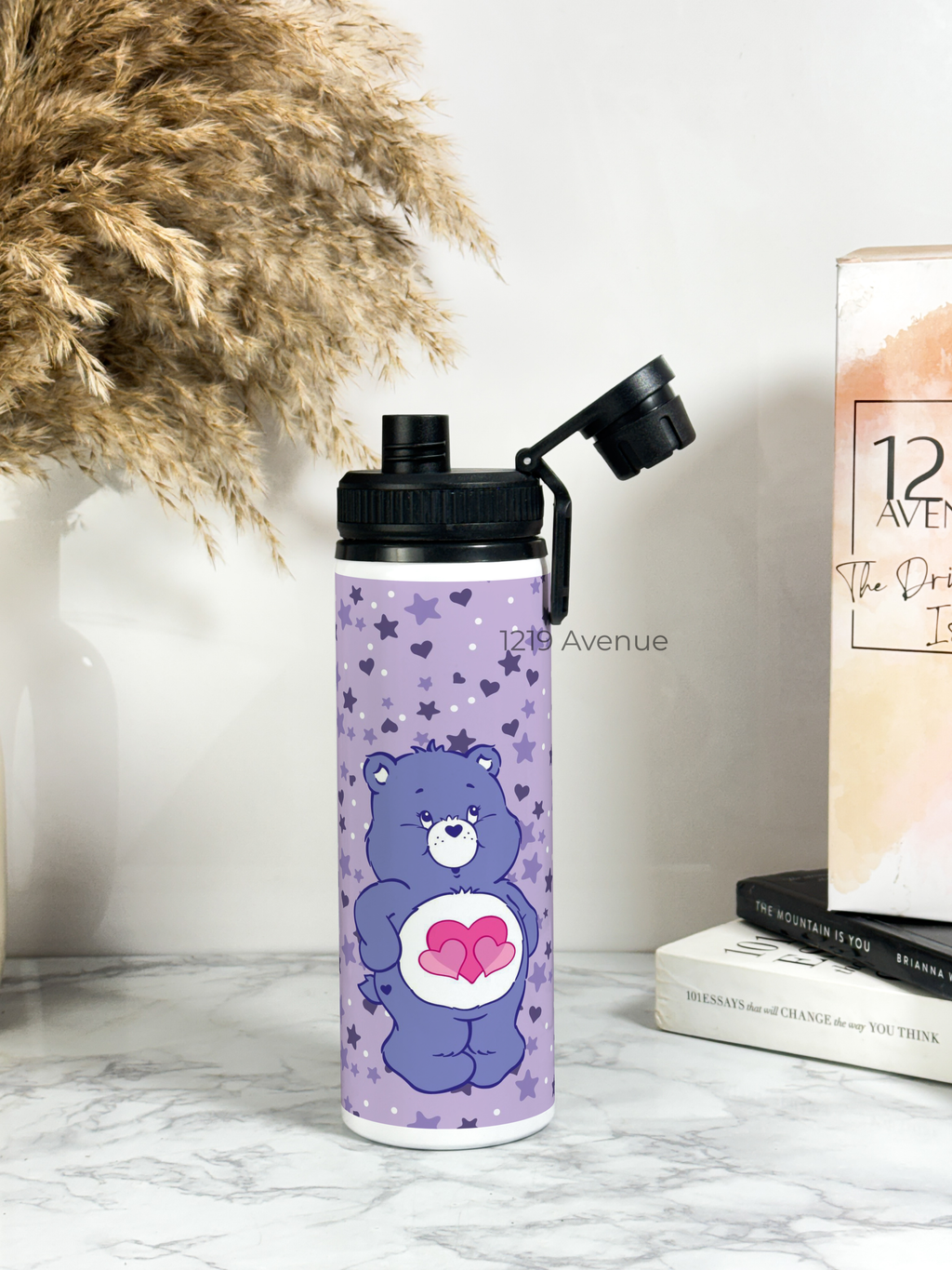 Tank-Sip Bottle 750ml | Love Ya Bear Print | Leak Proof | Printed Bottle with Carry Hook, Durable & Stylish
