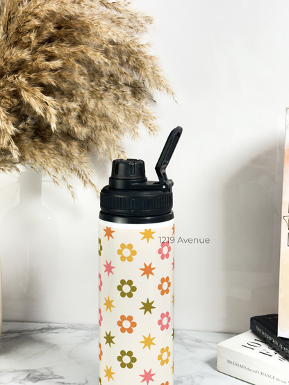 700ml Printed TANK-Sip Water Bottle | Dassy Star Print | For Office, School, Sports | Sipper Bottle with Carry Hook, Durable & Stylish