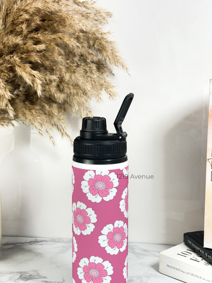700ml Printed TANK-Sip Water Bottle | Loud Daisy* Print | For Office, School, Sports | Sipper Bottle with Carry Hook, Durable & Stylish