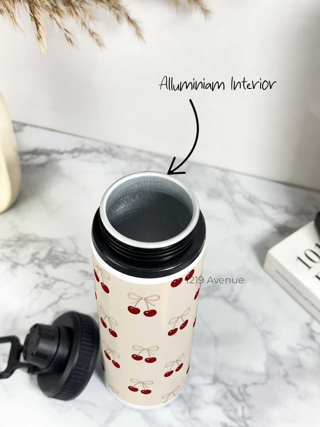 Tank-Sip Bottle 750ml | Bow Cherie Print | Leak Proof | Printed Bottle with Carry Hook, Durable & Stylish