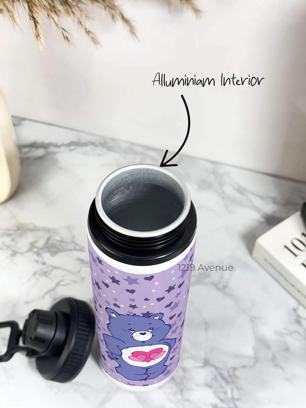 Tank-Sip Bottle 750ml | Love Ya Bear Print | Leak Proof | Printed Bottle with Carry Hook, Durable & Stylish