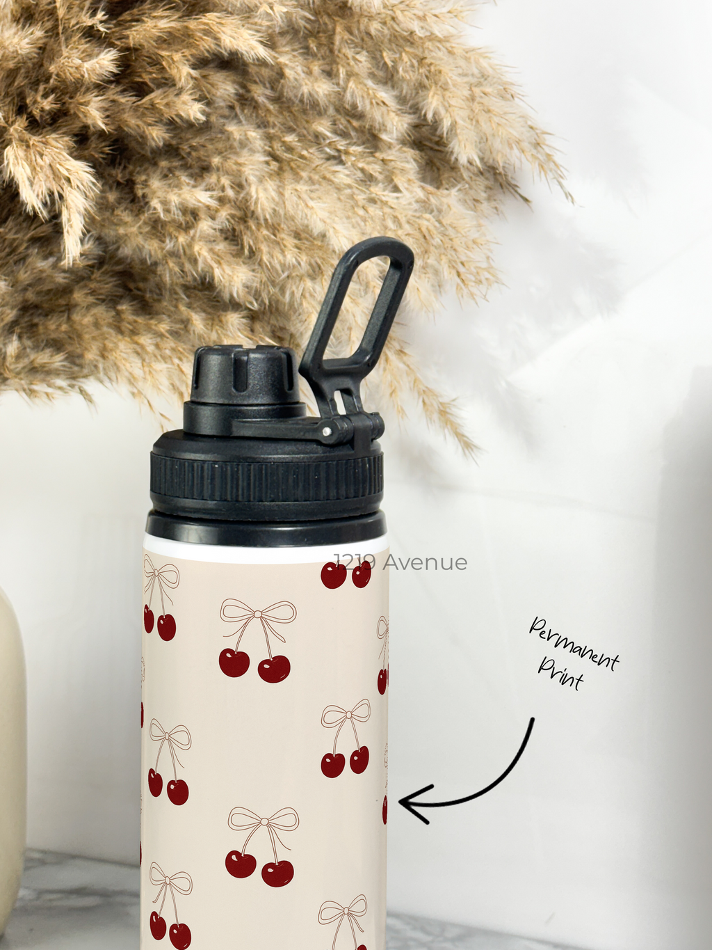 Tank-Sip Bottle 750ml | Bow Cherie Print | Leak Proof | Printed Bottle with Carry Hook, Durable & Stylish