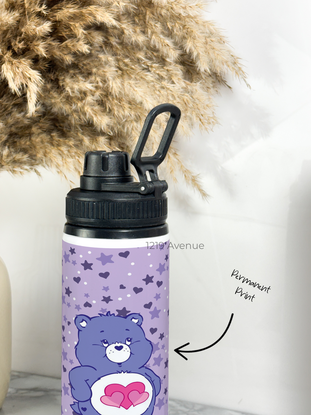 Tank-Sip Bottle 750ml | Love Ya Bear Print | Leak Proof | Printed Bottle with Carry Hook, Durable & Stylish
