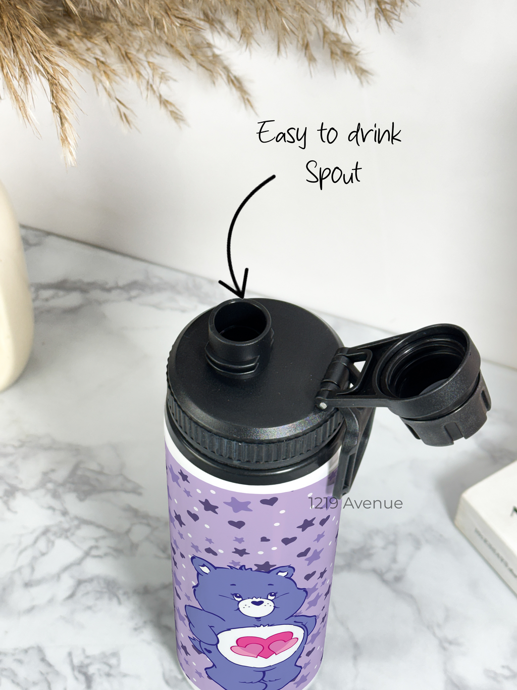 Tank-Sip Bottle 750ml | Love Ya Bear Print | Leak Proof | Printed Bottle with Carry Hook, Durable & Stylish