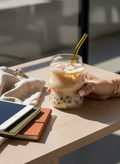 Cloud Bubble Glass Sipper 500ml | 18oz Cloud Bubble Glass Tumbler with straw