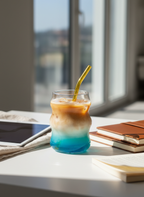 Cloud Bubble Glass Sipper 500ml | 18oz Cloud Bubble Glass Tumbler with straw