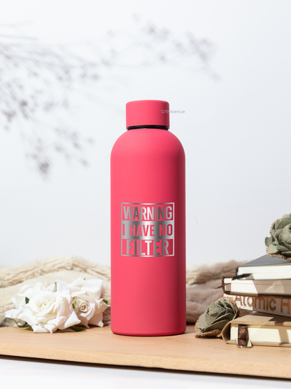 Bae-Sic Bottles 500 ML |I Have No Filter Print | Double Walled Hot And Cold Bottles