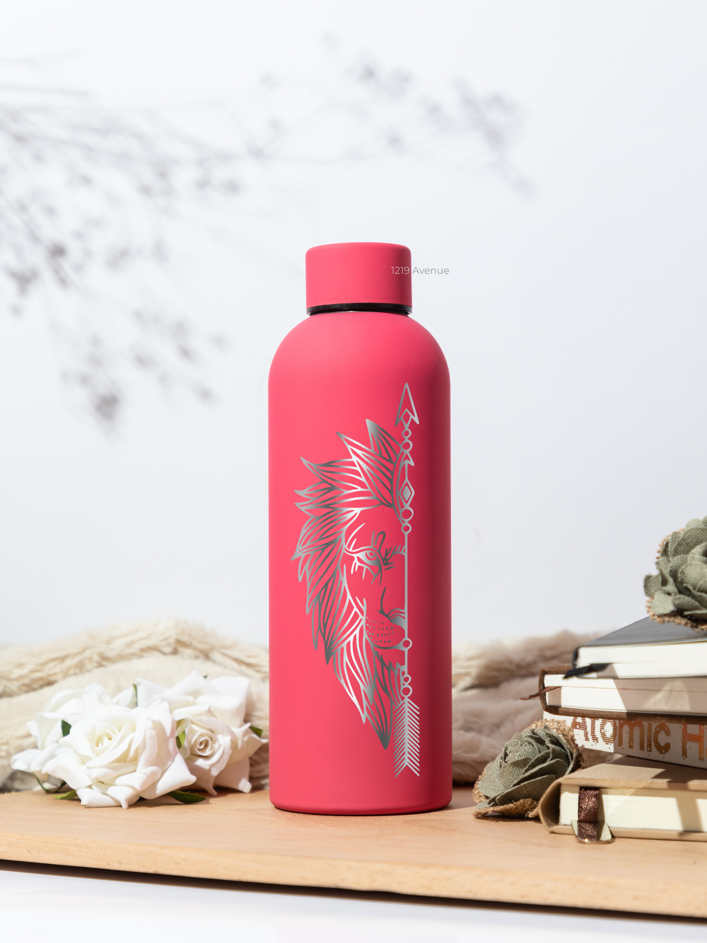 Bae-Sic Bottles 500 ML |Fierce Lion Print | Double Walled Hot And Cold Bottles