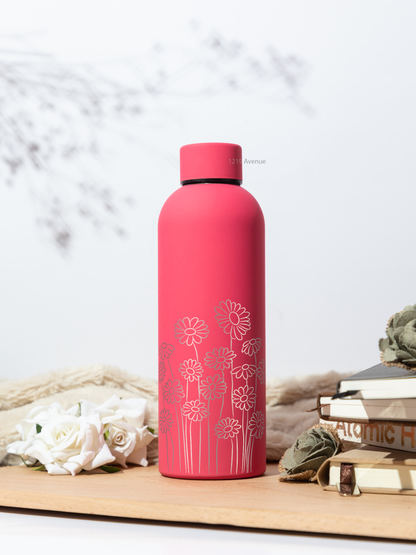 Bae-Sic Bottles 500 ML |Floral Valley Print | Double Walled Hot And Cold Bottles