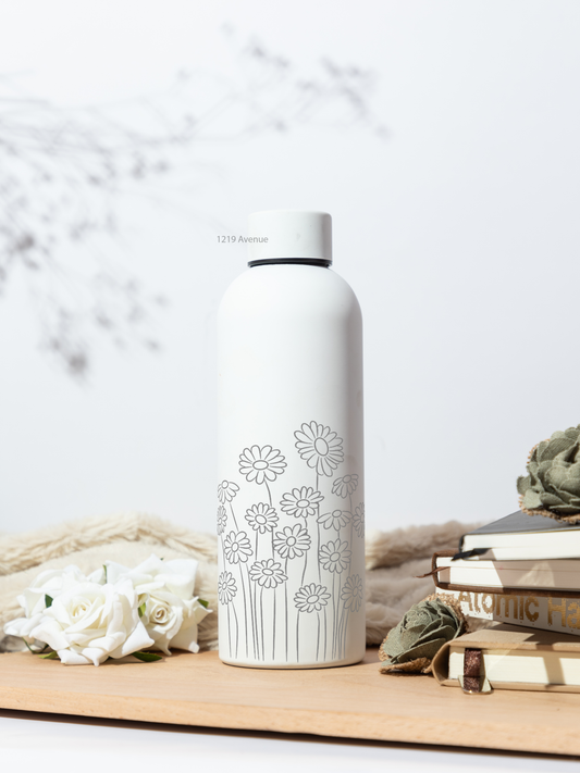 Bae-Sic Bottles 500 ML |Floral Valley Print | Double Walled Hot And Cold Bottles