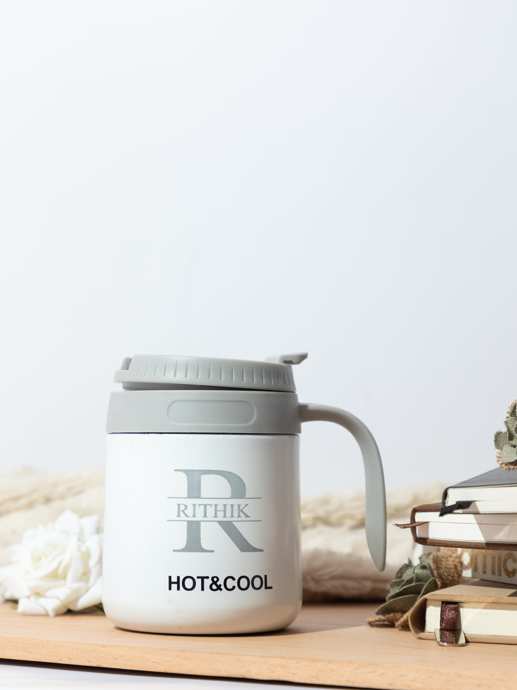 Personalized Name with Initial Elixir Double Walled Insulated Mug 400 ML