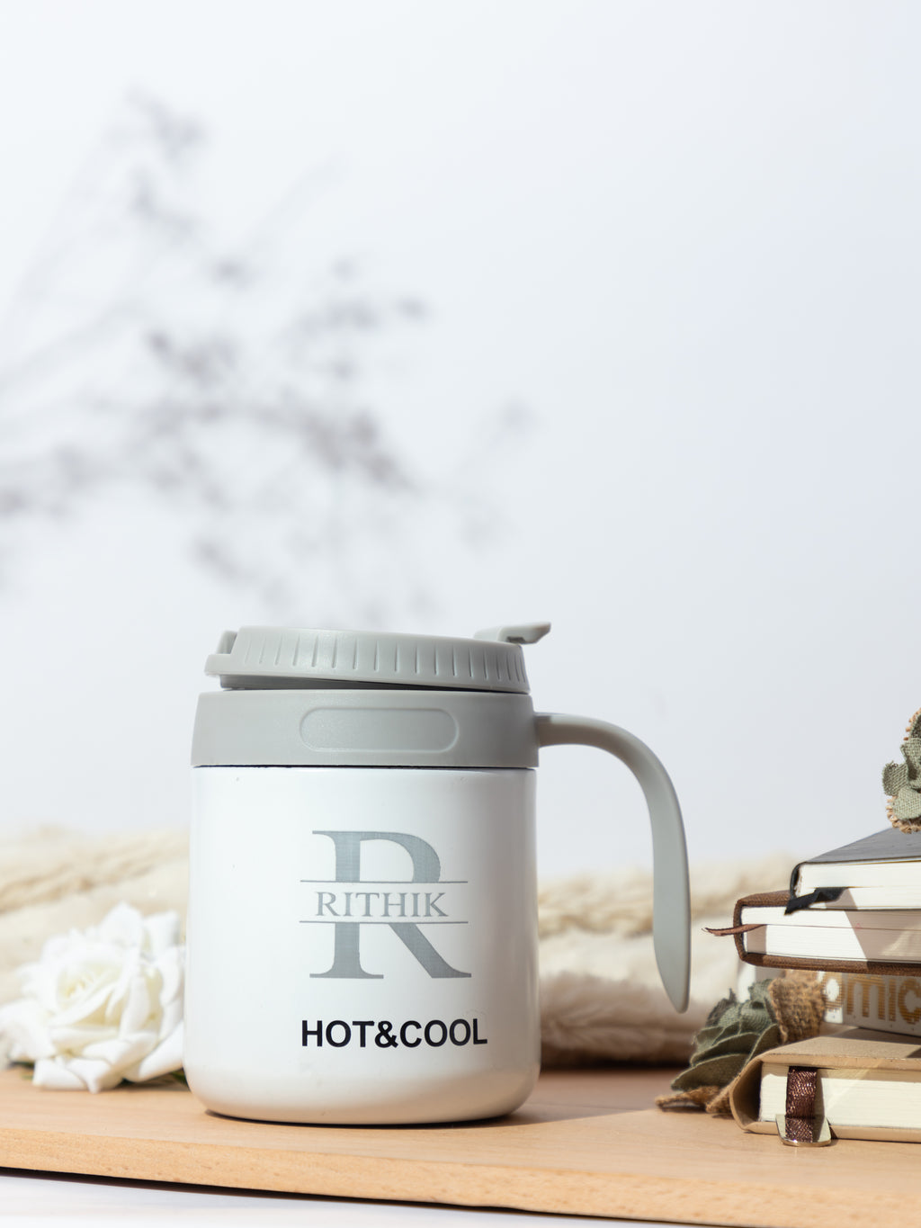 Personalized Name with Initial Elixir Double Walled Insulated Mug 400 ML