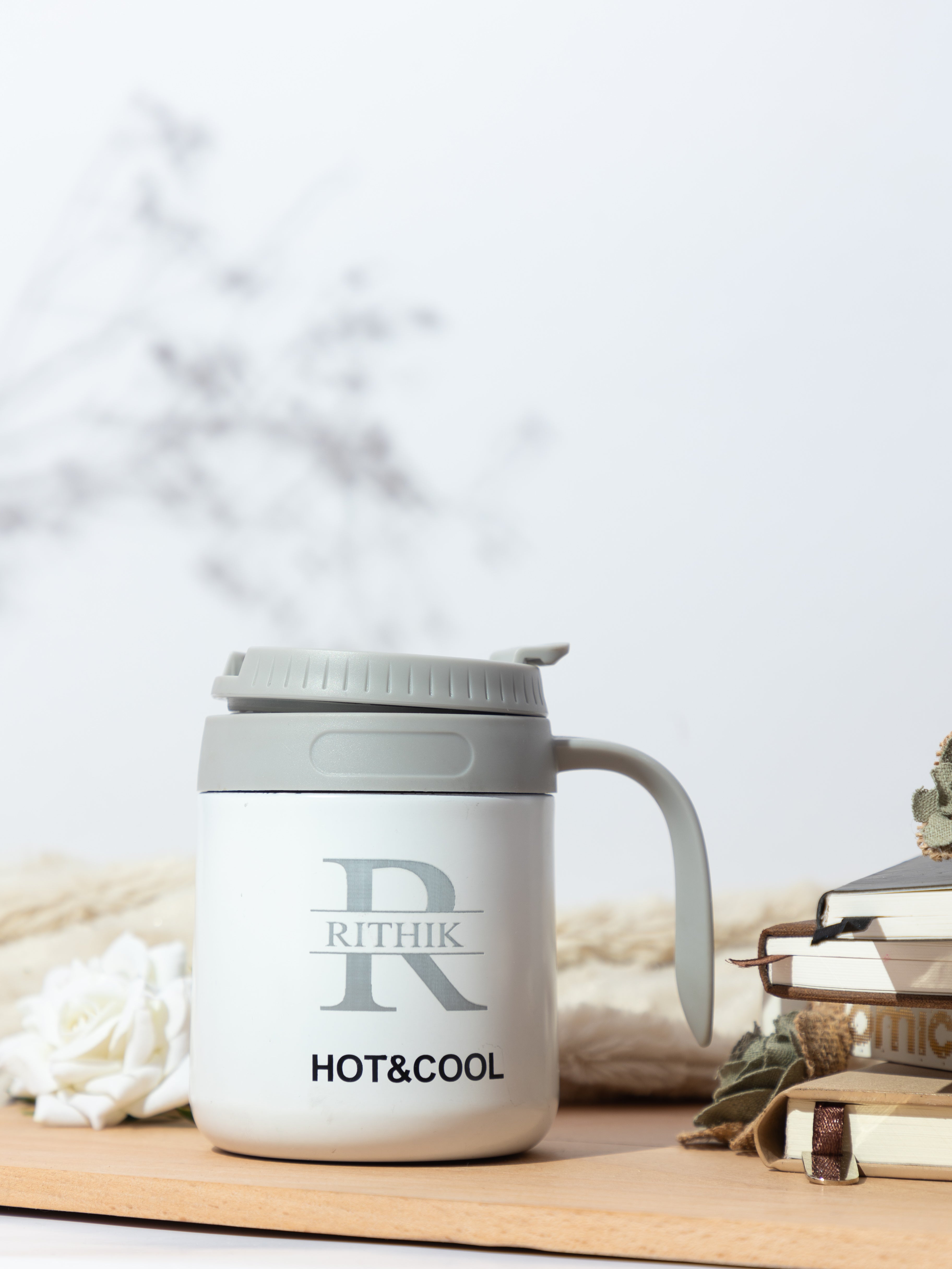 Personalized Name with Initial Elixir Double Walled Insulated Mug 400 ML