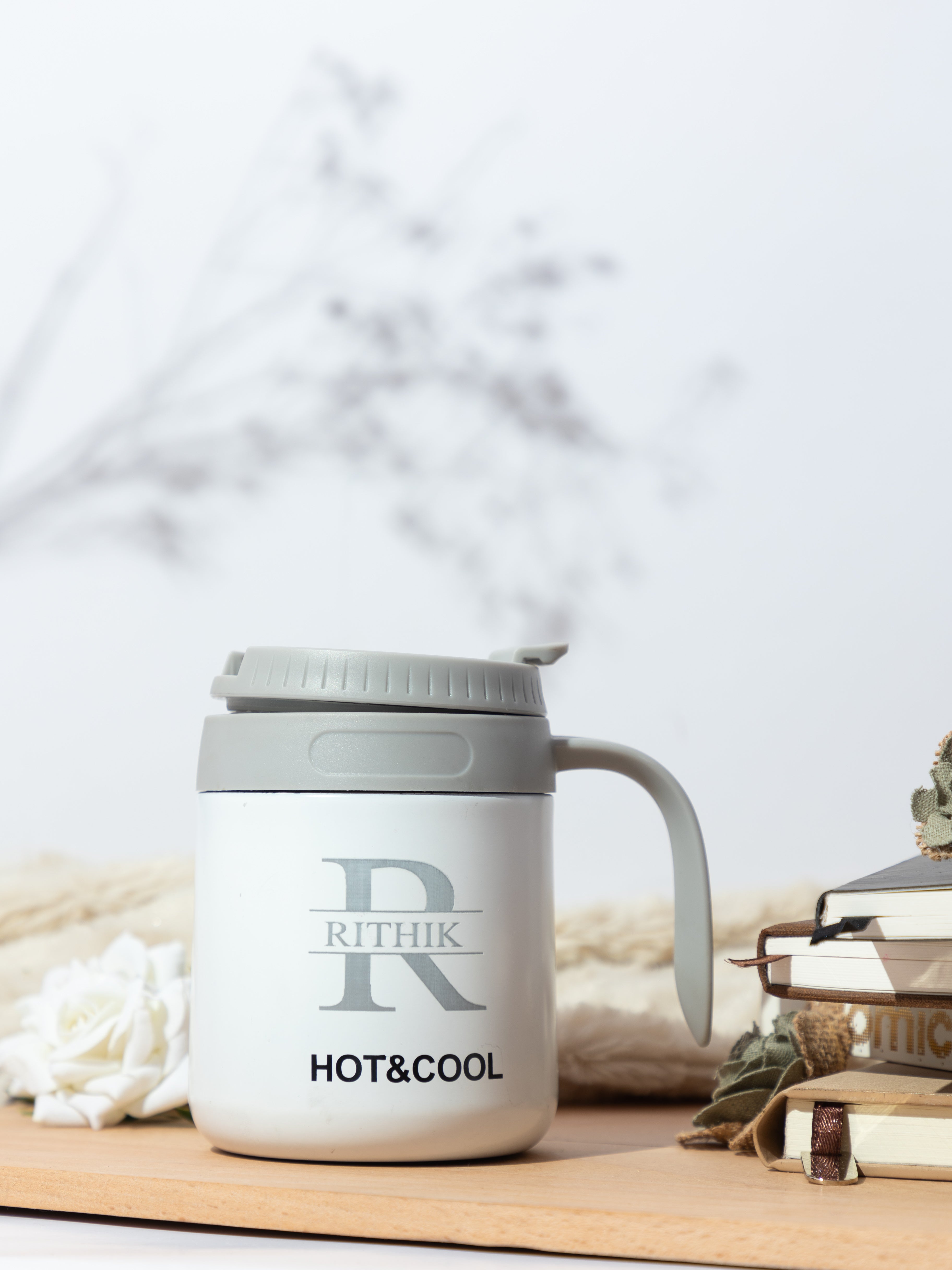 Personalized Name with Initial Elixir Double Walled Insulated Mug 400 ML