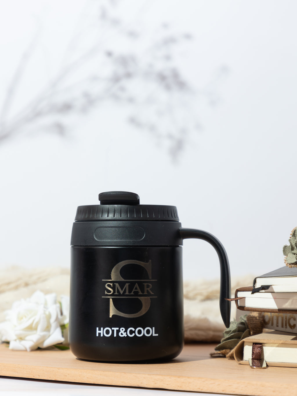 Personalized Name with Initial Elixir Double Walled Insulated Mug 400 ML