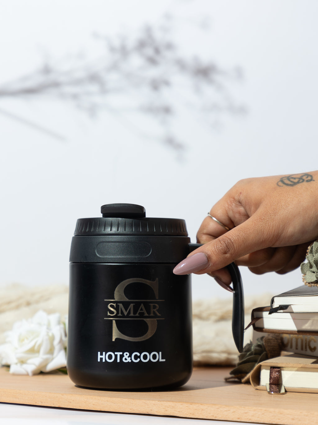 Personalized Name with Initial Elixir Double Walled Insulated Mug 400 ML