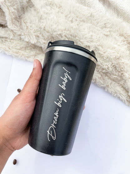 Personalized Name/Quote Temperature Display Portable Coffee Flask 500ml