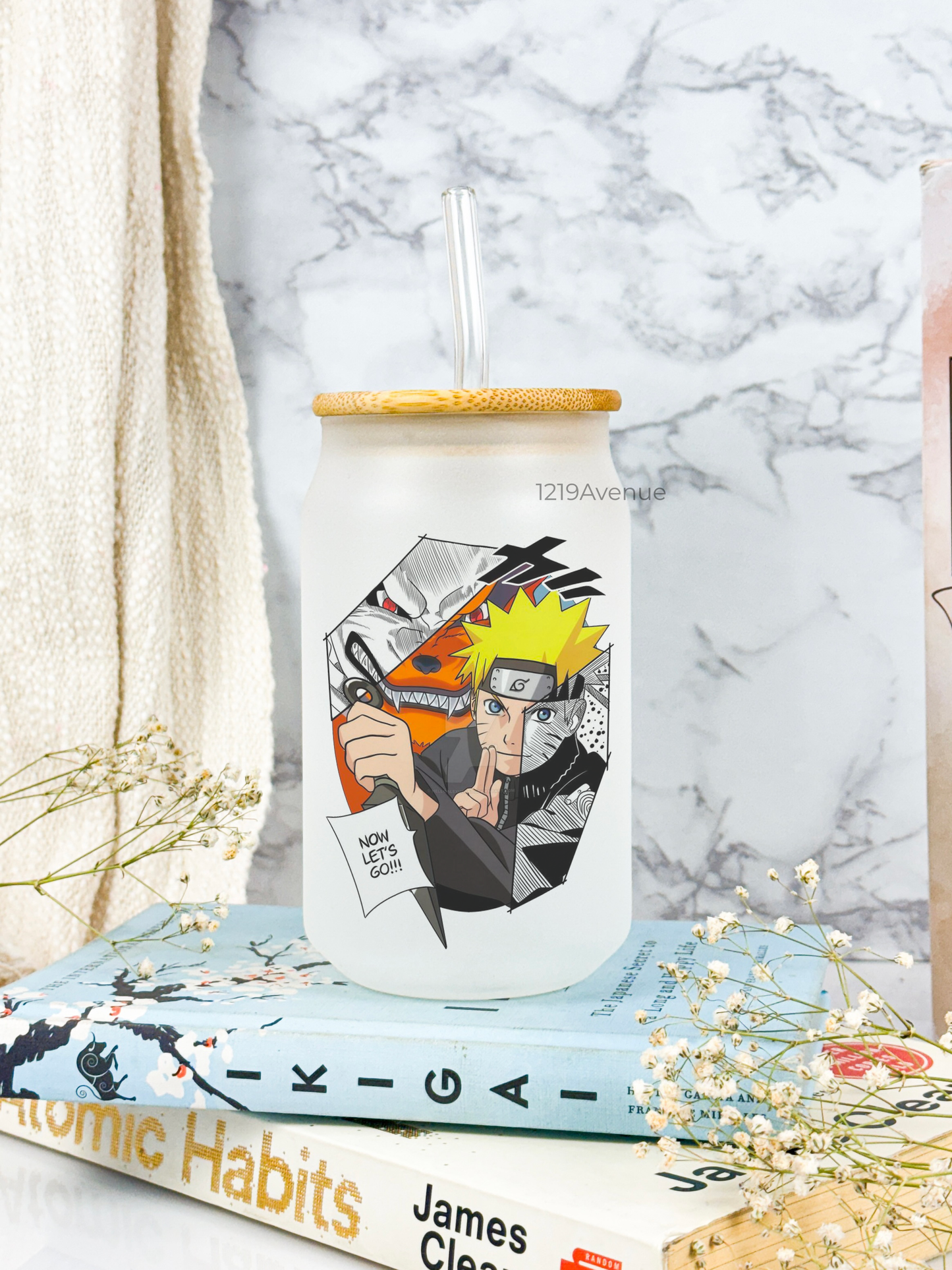 Frosted Can Shaped Sipper 500ml |Naruto Print| 17oz Can Tumbler with Straw and Lid