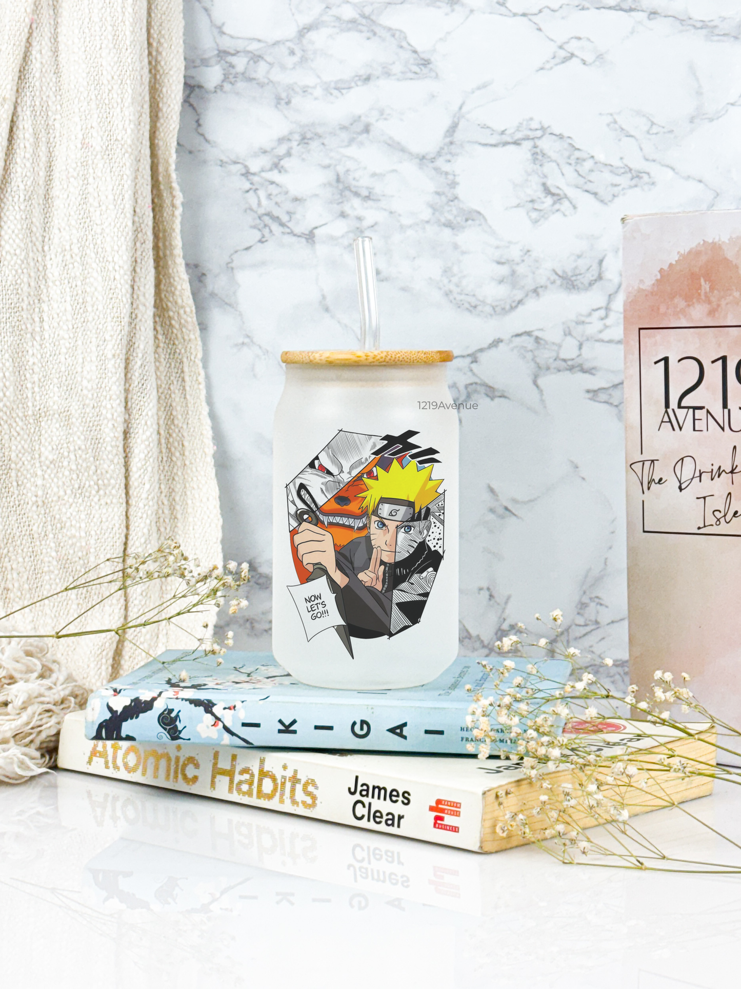 Frosted Can Shaped Sipper 500ml |Naruto Print| 17oz Can Tumbler with Straw and Lid