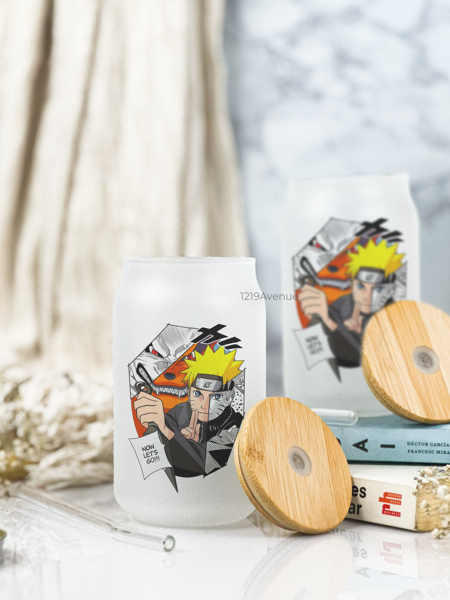 Frosted Can Shaped Sipper 500ml |Naruto Print| 17oz Can Tumbler with Straw and Lid