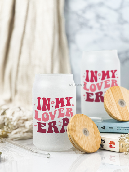 Frosted Can Shaped Sipper 500ml |Lover Era Print| 17oz Can Tumbler with Straw and Lid