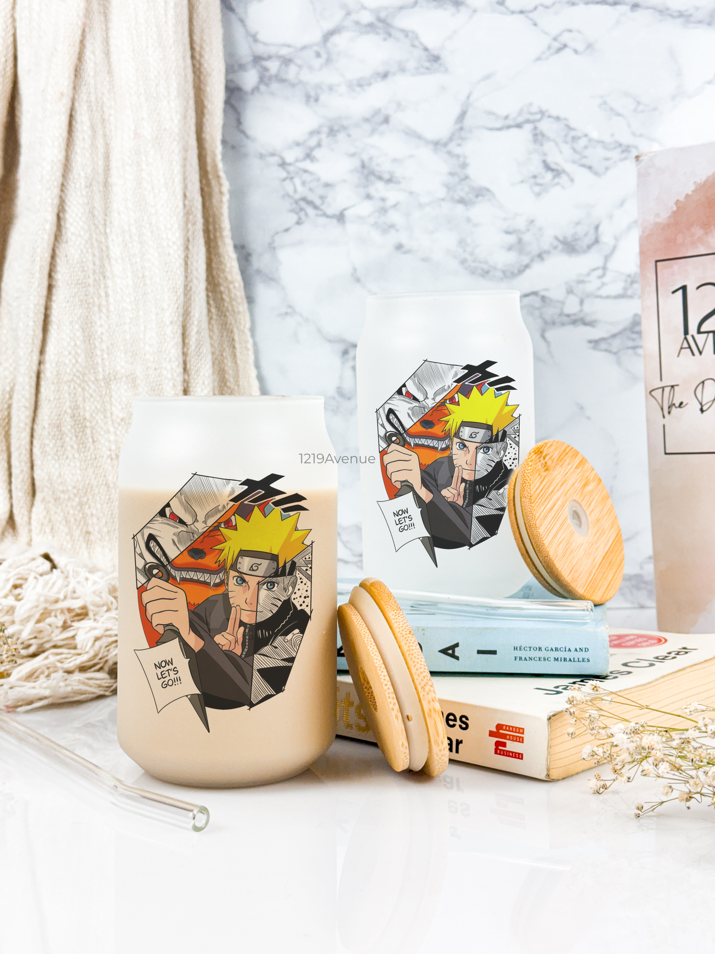 Frosted Can Shaped Sipper 500ml |Naruto Print| 17oz Can Tumbler with Straw and Lid