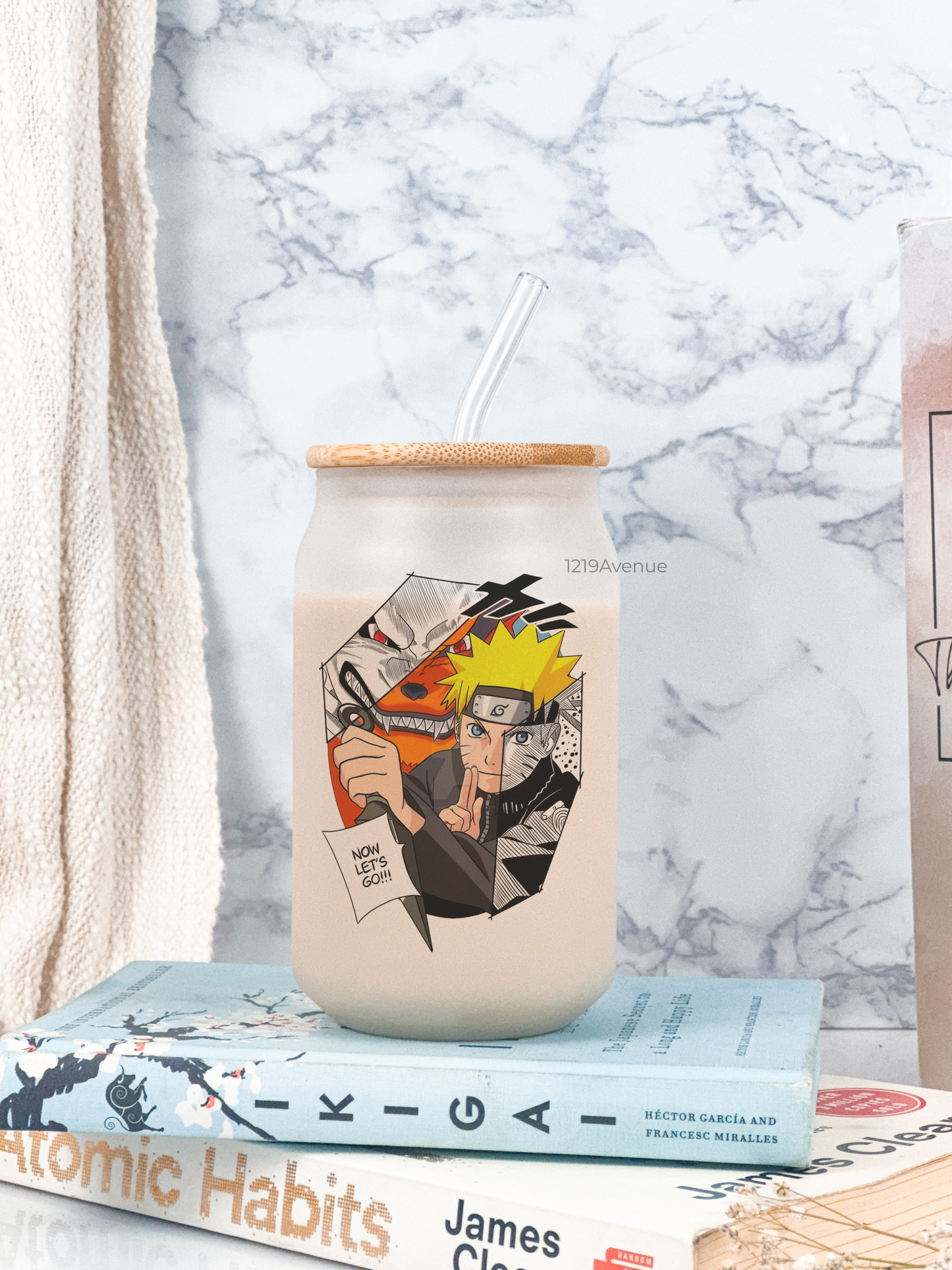 Frosted Can Shaped Sipper 500ml |Naruto Print| 17oz Can Tumbler with Straw and Lid