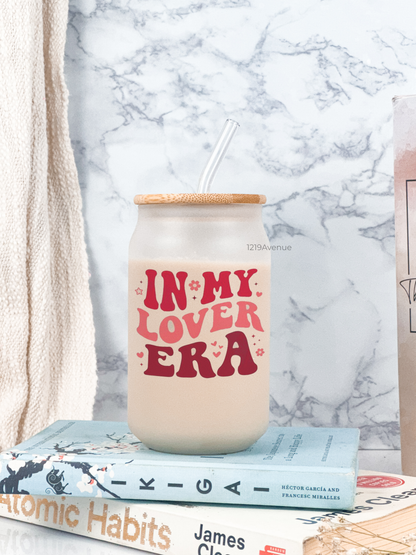 Frosted Can Shaped Sipper 500ml |Lover Era Print| 17oz Can Tumbler with Straw and Lid