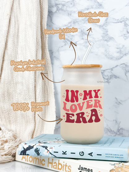 Frosted Can Shaped Sipper 500ml |Lover Era Print| 17oz Can Tumbler with Straw and Lid