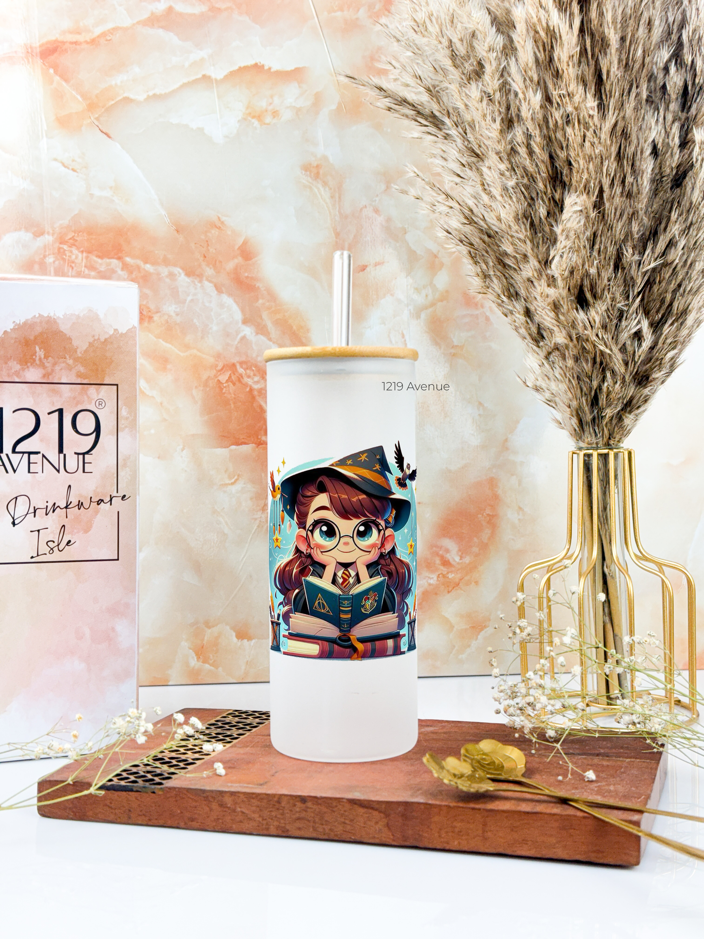 Frosted Grande Sipper 650ml| Witty Hermoine H.P Print| 20oz Tall Tumbler with Straw and Lid