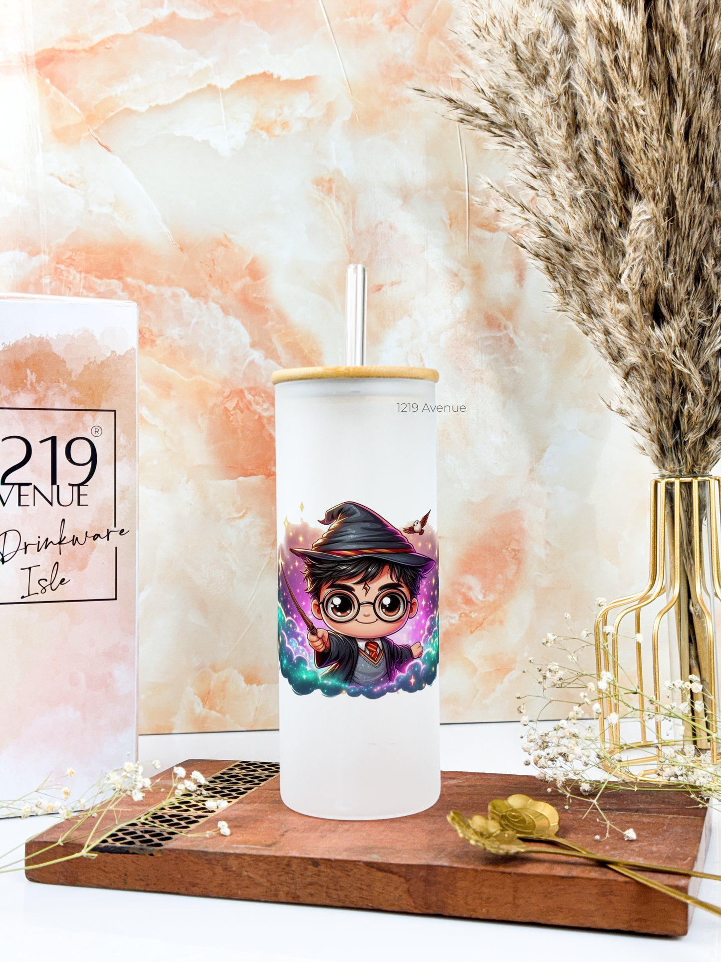 Frosted Grande Sipper 650ml| Magical Potter H.P Print| 20oz Tall Tumbler with Straw and Lid