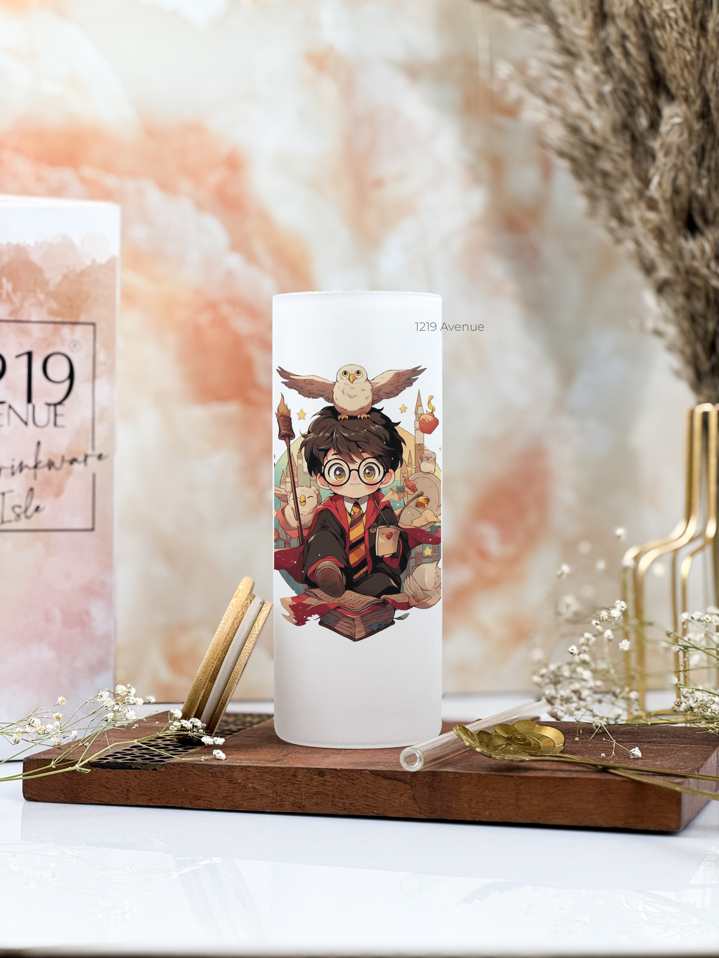 Frosted Grande Sipper 650ml| Harry Potter Print| 20oz Tall Tumbler with straw and lid