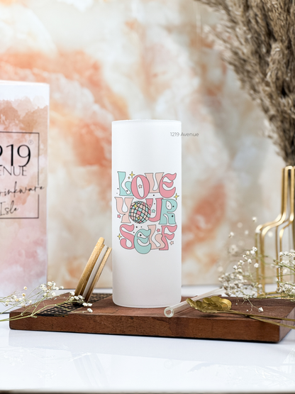 Frosted Grande Sipper 650ml| Love Yourself Print| 20oz Tall Tumbler