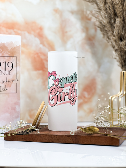 Frosted Grande Sipper 650ml| Coquette Girl Print| 20oz Tall Tumbler with Straw and Lid