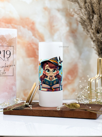 Frosted Grande Sipper 650ml| Witty Hermoine H.P Print| 20oz Tall Tumbler with Straw and Lid