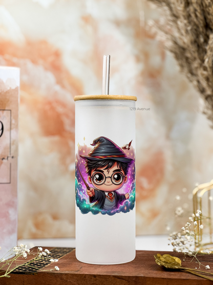 Frosted Grande Sipper 650ml| Magical Potter H.P Print| 20oz Tall Tumbler with Straw and Lid