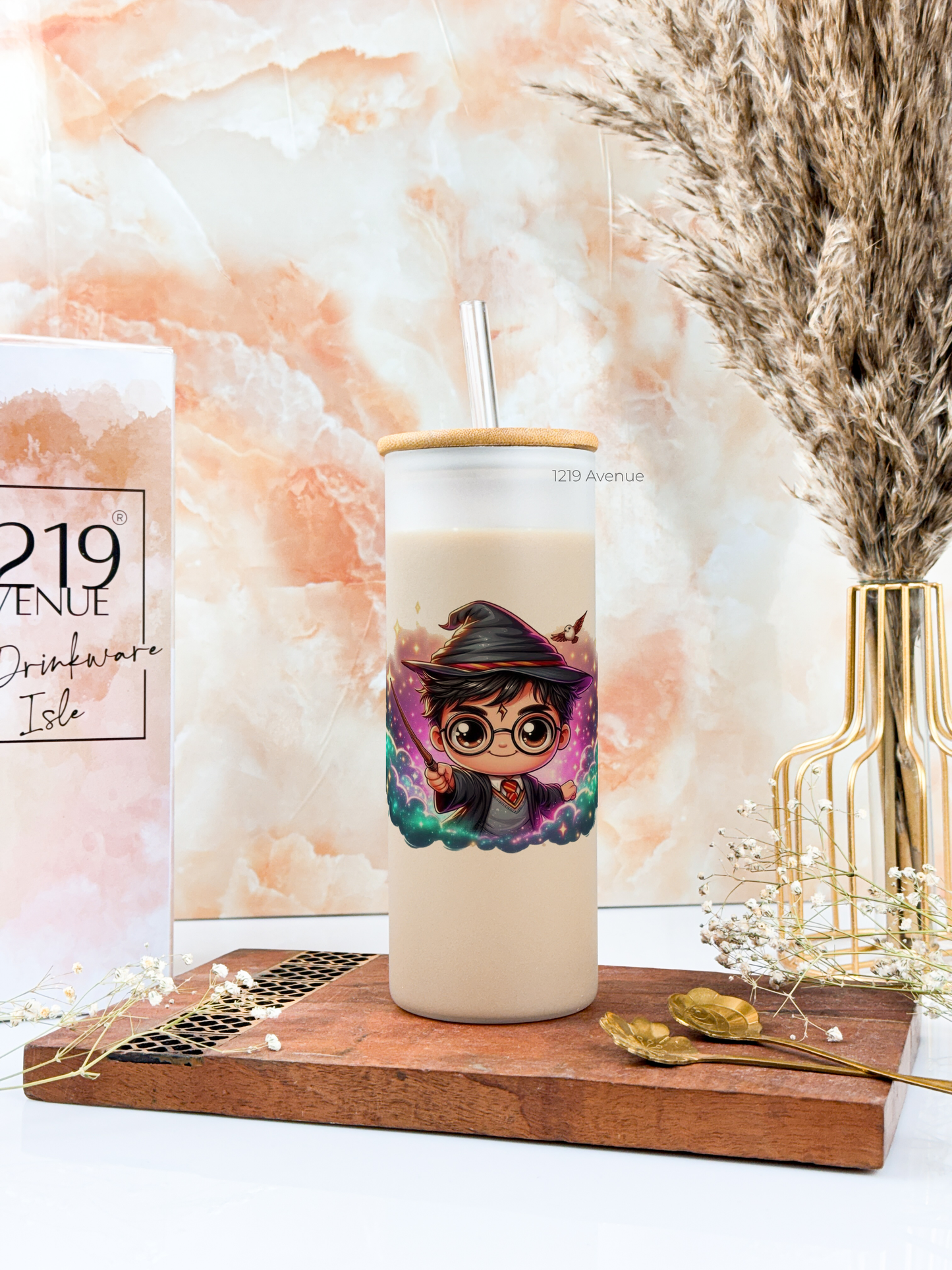 Frosted Grande Sipper 650ml| Magical Potter H.P Print| 20oz Tall Tumbler with Straw and Lid