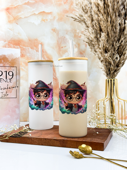 Frosted Grande Sipper 650ml| Magical Potter H.P Print| 20oz Tall Tumbler with Straw and Lid