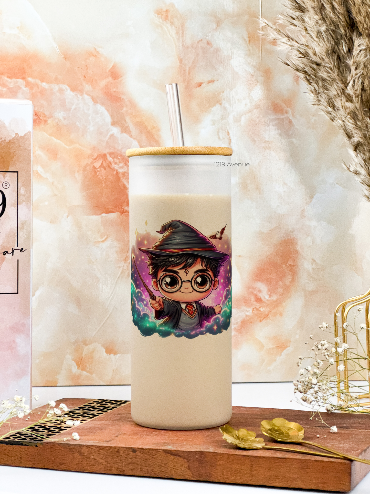 Frosted Grande Sipper 650ml| Magical Potter H.P Print| 20oz Tall Tumbler with Straw and Lid