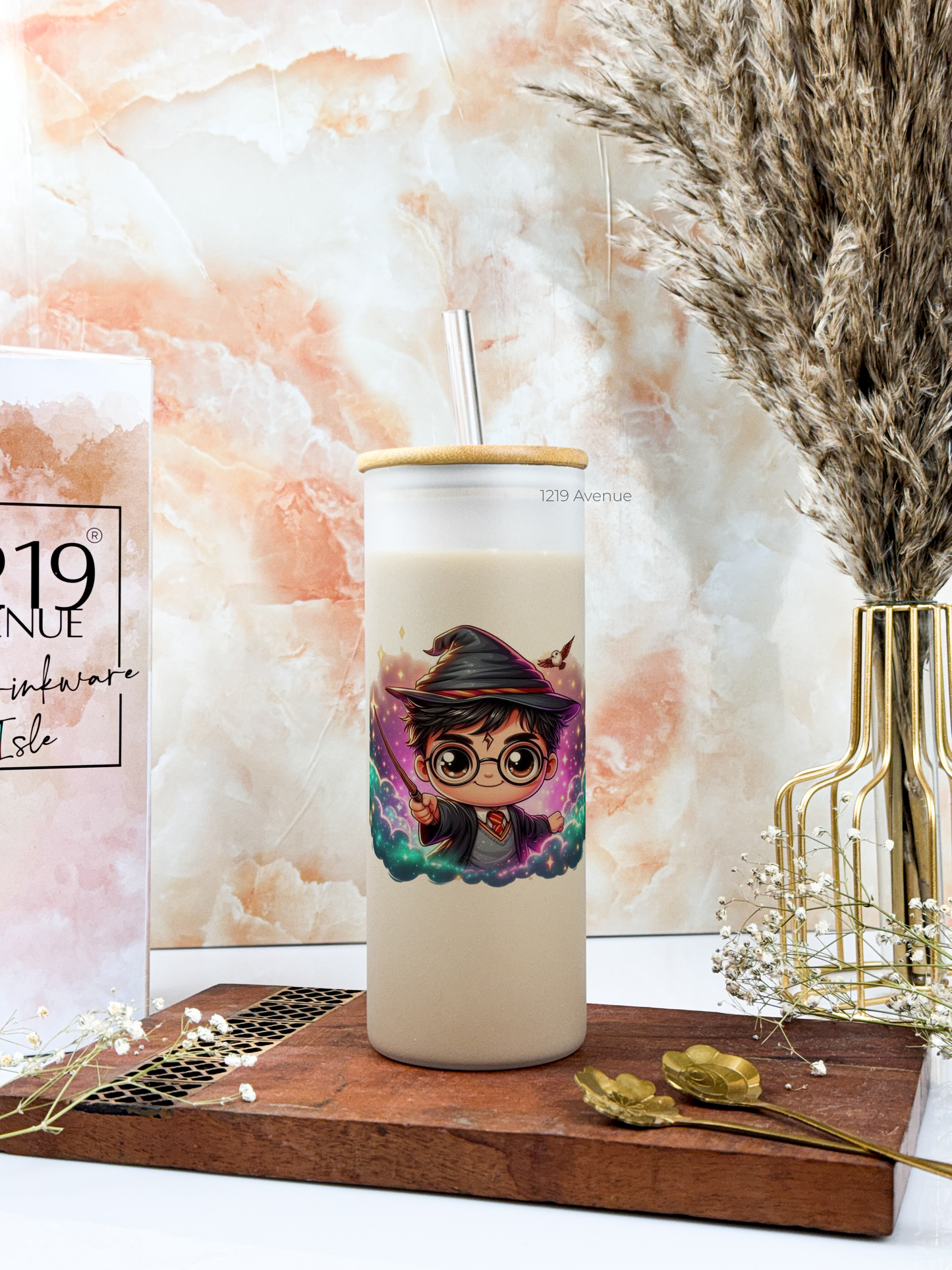 Frosted Grande Sipper 650ml| Magical Potter H.P Print| 20oz Tall Tumbler with Straw and Lid