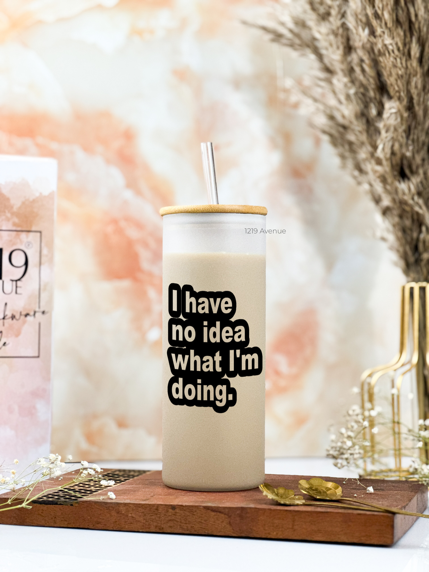 Frosted Grande Sipper 650ml| I Have No Idea Print| 20oz Tall Tumbler with Straw and Lid