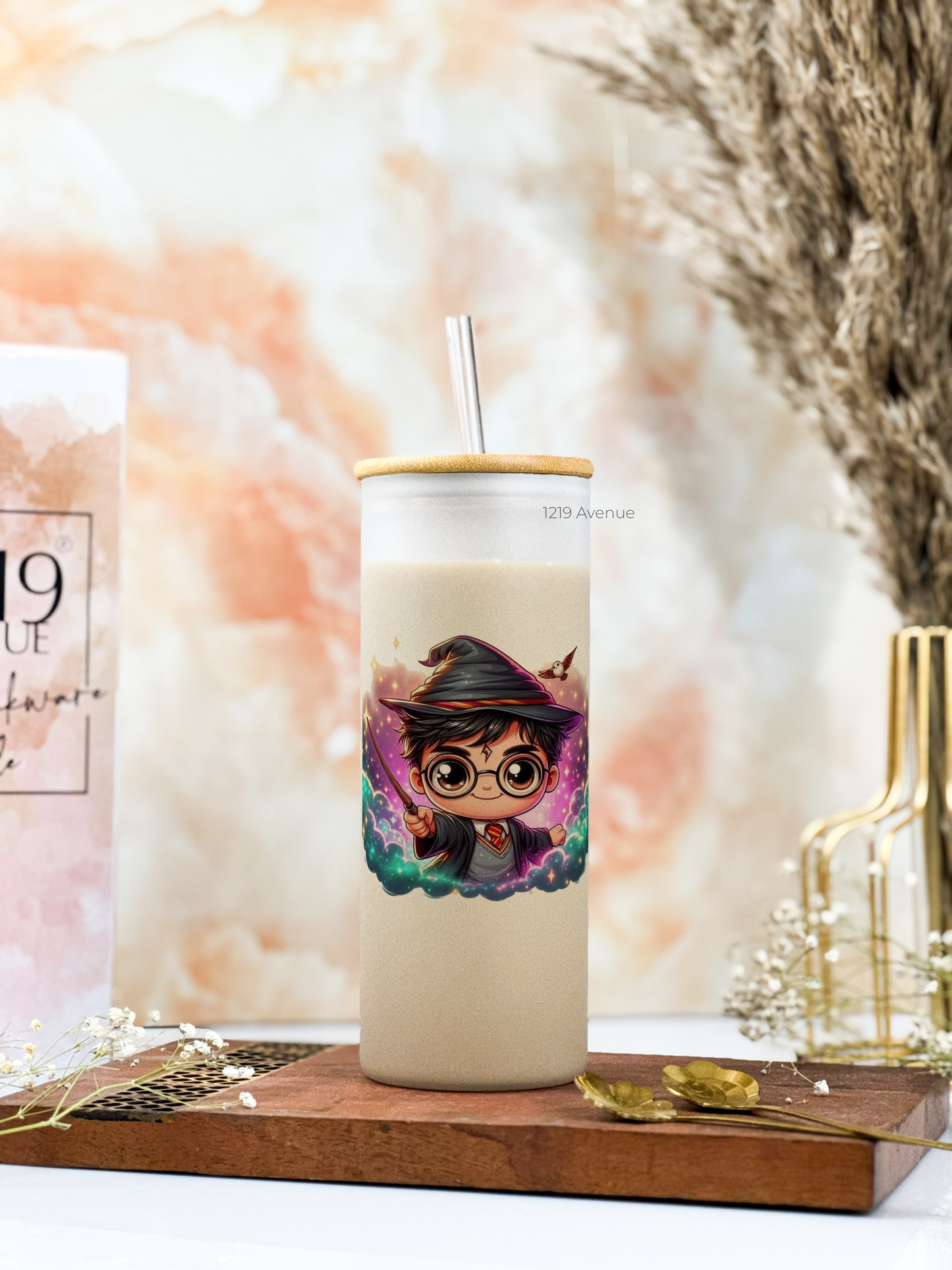 Frosted Grande Sipper 650ml| Magical Potter H.P Print| 20oz Tall Tumbler with Straw and Lid