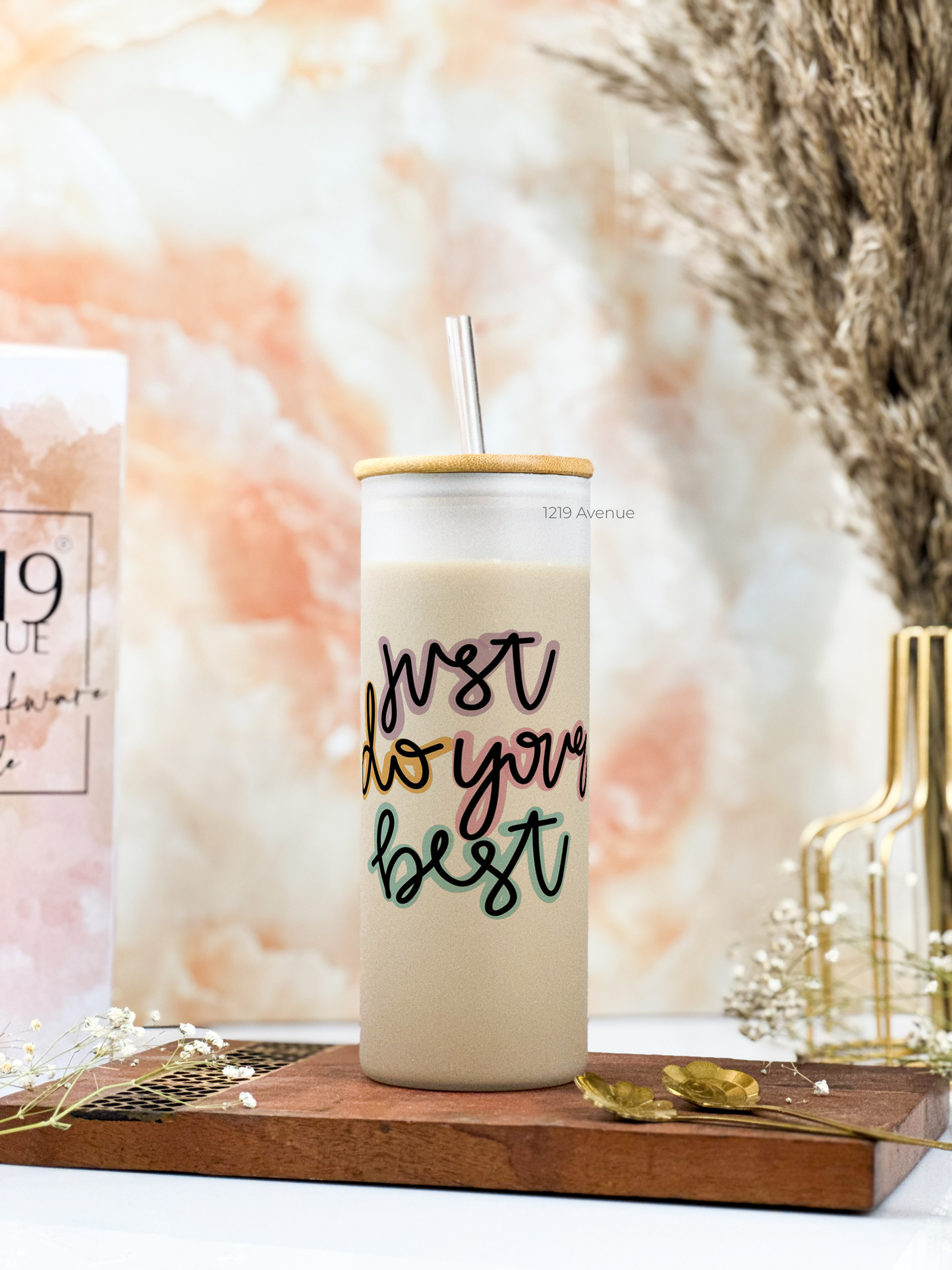 Frosted Grande Sipper 650ml| Do Your Best Print| 20oz Tall Tumbler with Straw and Lid